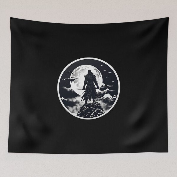 Item preview, Fantasy Fiction - Black and White Samurai Warrior designed and sold by Fantasy Masterpiece.