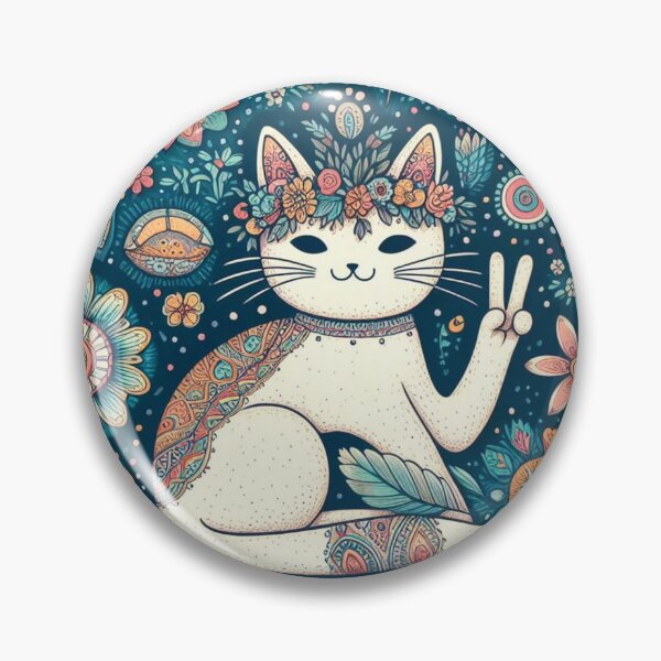 Item preview, hippi cat designed and sold by Greydate.