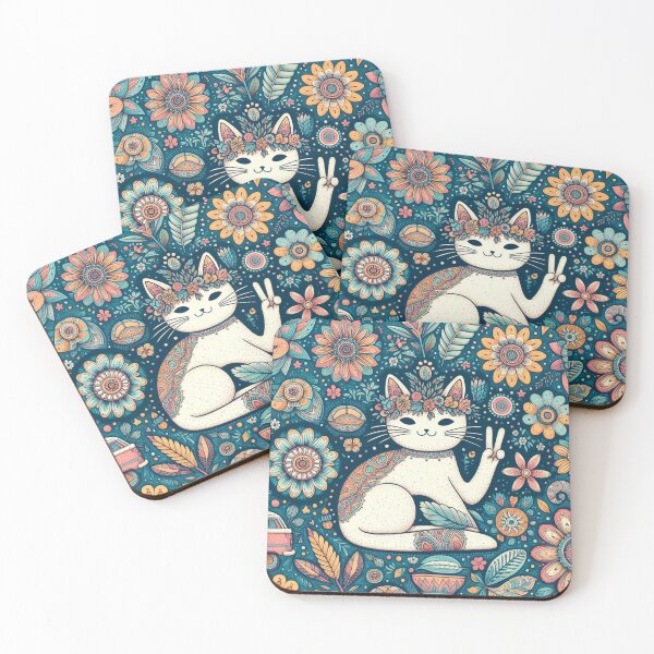 Item preview, hippi cat designed and sold by Greydate.