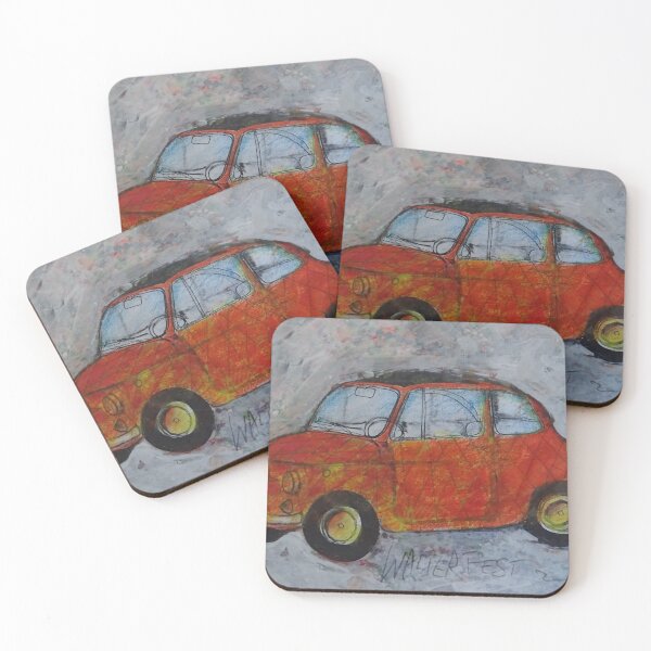 Item preview, Fiat 500 yellow and orange designed and sold by walterfest.