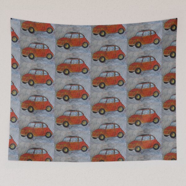 Item preview, Fiat 500 yellow and orange designed and sold by walterfest.