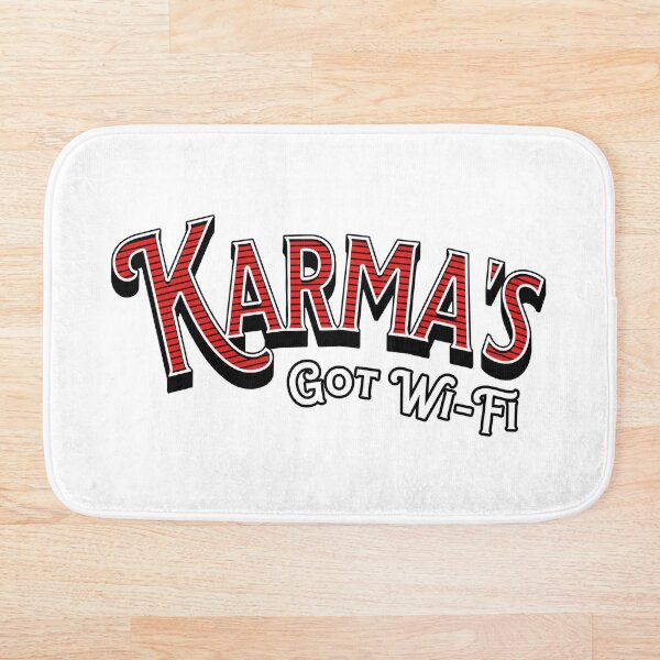 Artikelvorschau, Karma's Got Wifi - lustiges Zitat entworfen und verkauft von EXproRIMENT.