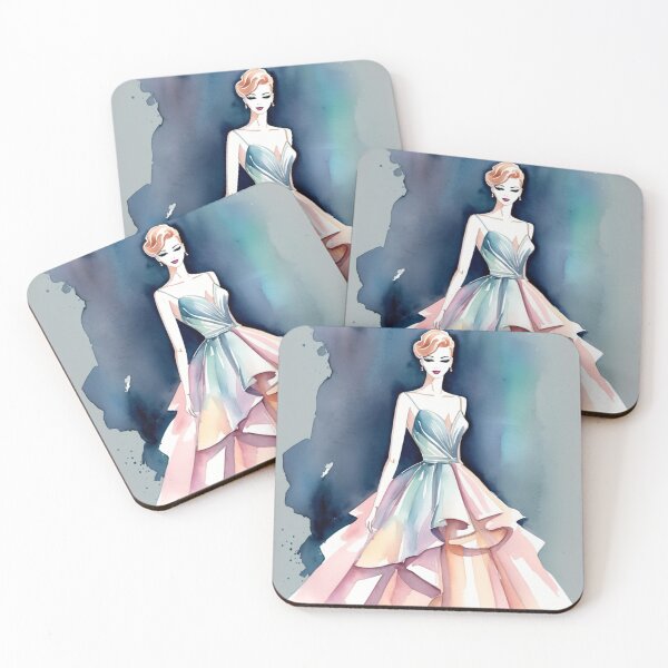 Item preview, Watercolor Fashion - Classy and elegant evening gown 4 designed and sold by FantaDesign.