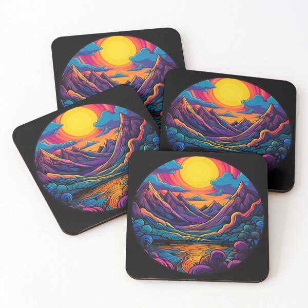 Item preview, Fantasy Landscape - Sunrise Over Mountains designed and sold by Fantasy Masterpiece.