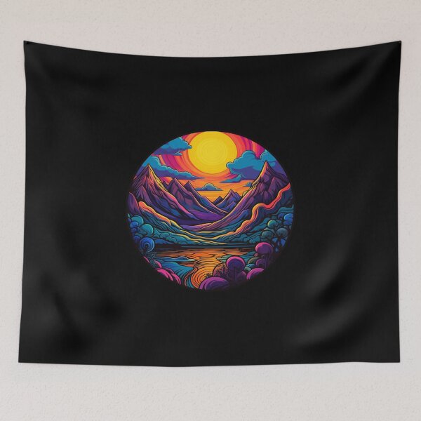 Item preview, Fantasy Landscape - Sunrise Over Mountains designed and sold by Fantasy Masterpiece.