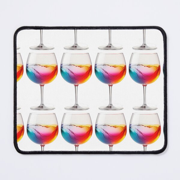 Item preview, Celestial Cheers: Pouring Rainbows into Your Sip of Style – Explore the Vibrant Spectrum of our Rainbow Wine Extravaganza Pattern! designed and sold by Ignorant-Artist.
