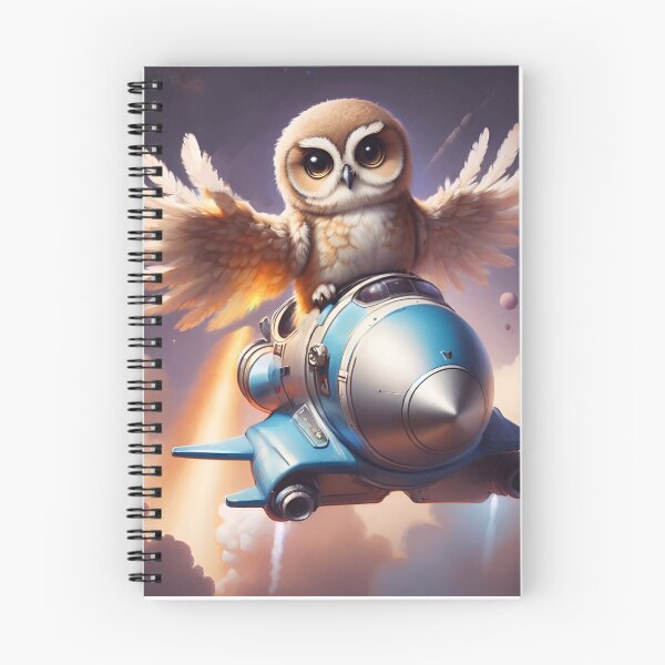 Item preview, Owl Astronaut riding rocket on the space designed and sold by BotunPeony.