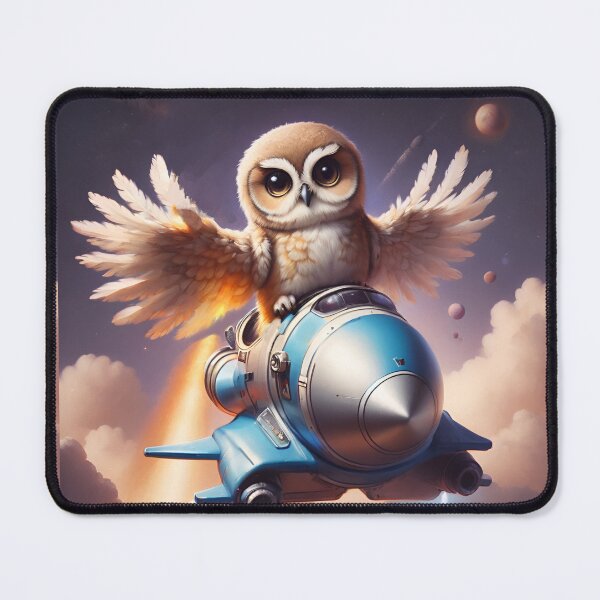 Item preview, Owl Astronaut riding rocket on the space designed and sold by BotunPeony.