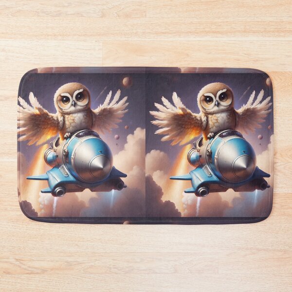 Item preview, Owl Astronaut riding rocket on the space designed and sold by BotunPeony.