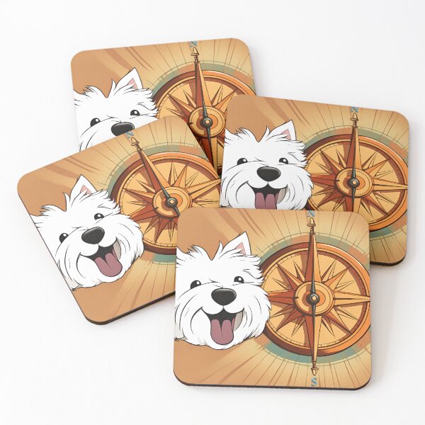 Item preview, Westie compass designed and sold by WarmAndWestie.