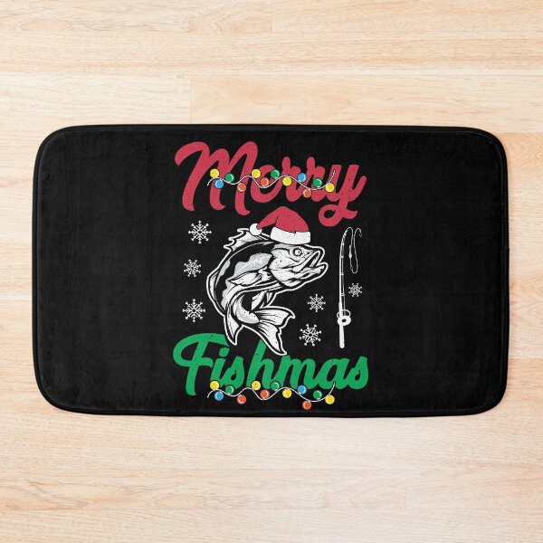 Item preview,  Merry Fishmas Ugly Christmas Sweater Funny Fishing designed and sold by Smix Pixels.