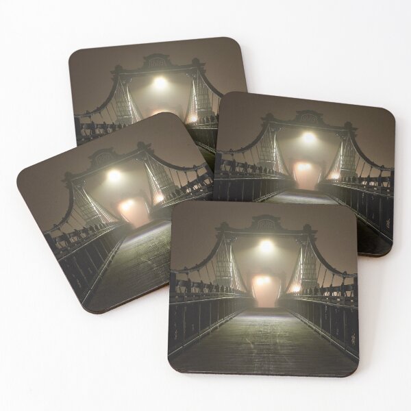 Item preview, Ferry Bridge in the night fog designed and sold by wojciech-c.