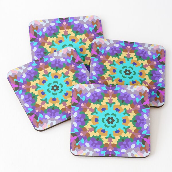 Item preview, Retro Mandala Blue Purple and Yellow designed and sold by WormholeOrbital.