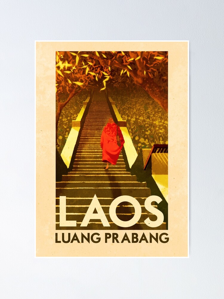 Thumbnail 2 of 3, Poster, Travel Posters - Luang Prabang Laos designed and sold by ruiricardo.