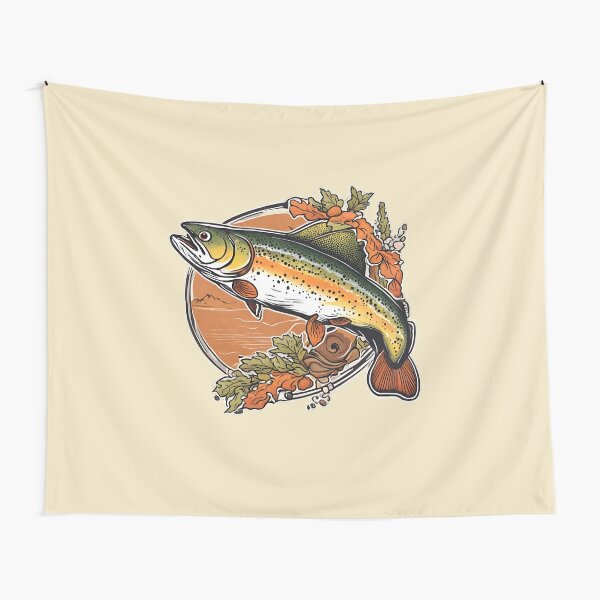 Vintage Trout Fish Tapestry