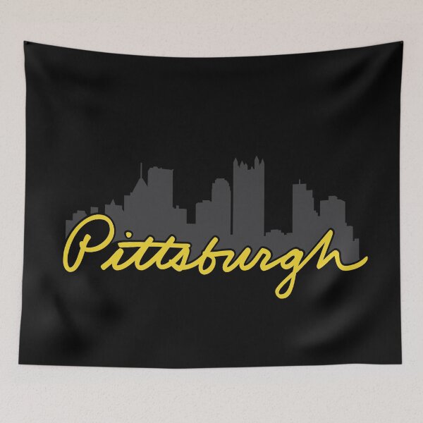 Item preview, Pittsburgh Skyline Cursive designed and sold by polliadesign.