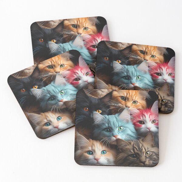 Item preview, Cute Kawaii Adorable Cats - Surreal Vivid Colored Sweet Cats 16 designed and sold by MadeByRobots.