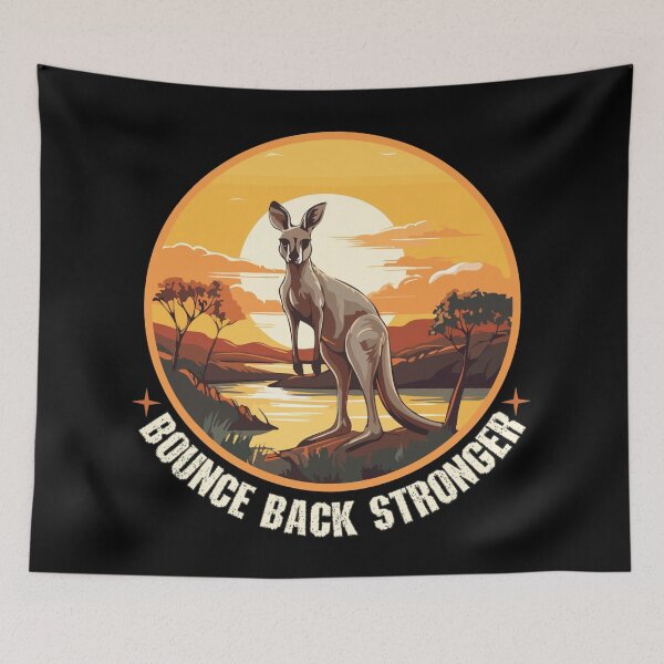 Item preview, Bounce back stronger - kangaroo lover designed and sold by SidTastic .