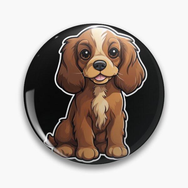 Item preview, Cheerful Brown Cocker Spaniel - Happy Cartoon Dog designed and sold by PureGlee.