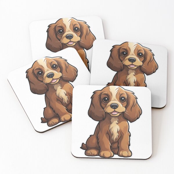Item preview, Cheerful Brown Cocker Spaniel - Happy Cartoon Dog designed and sold by PureGlee.