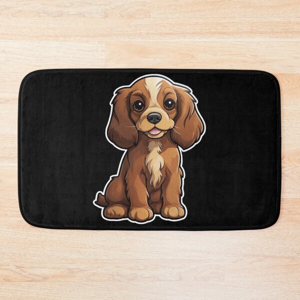 Item preview, Cheerful Brown Cocker Spaniel - Happy Cartoon Dog designed and sold by PureGlee.