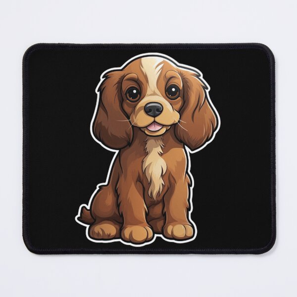 Item preview, Cheerful Brown Cocker Spaniel - Happy Cartoon Dog designed and sold by PureGlee.