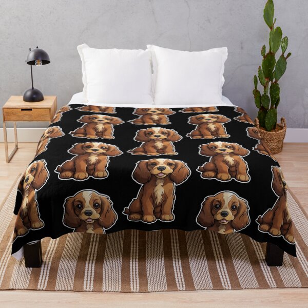 Item preview, Cheerful Brown Cocker Spaniel - Happy Cartoon Dog designed and sold by PureGlee.