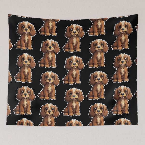 Item preview, Cheerful Brown Cocker Spaniel - Happy Cartoon Dog designed and sold by PureGlee.