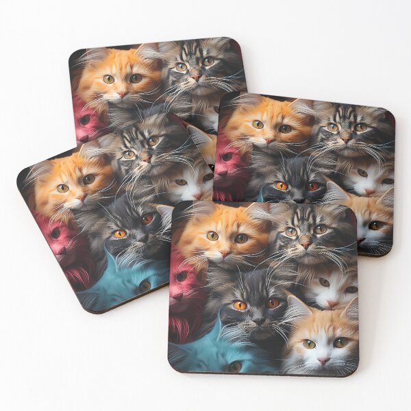 Item preview, Cute Kawaii Adorable Cats - Surreal Vivid Colored Sweet Cats 17 designed and sold by MadeByRobots.