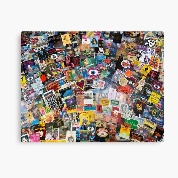 Item preview, 1980s and 1990s Acid House & Rave Flyer Montage  designed and sold by AI-Pi-art.