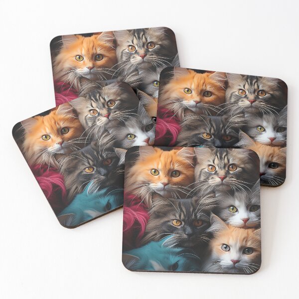 Item preview, Cute Kawaii Adorable Cats - Surreal Vivid Colored Sweet Cats 19 designed and sold by MadeByRobots.