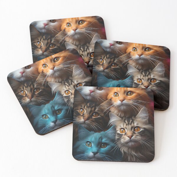 Item preview, Cute Kawaii Adorable Cats - Surreal Vivid Colored Sweet Cats 20 designed and sold by MadeByRobots.
