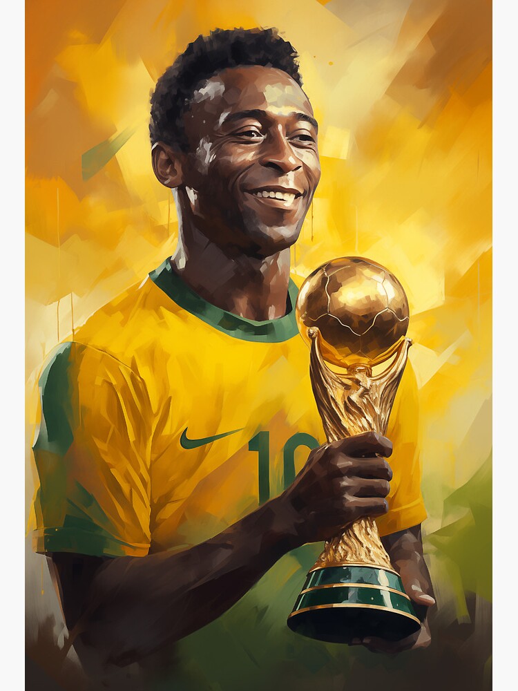 Pele with world fashion cup