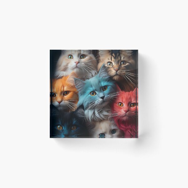 Item preview, Cute Kawaii Adorable Cats - Surreal Vivid Colored Sweet Cats 21 designed and sold by MadeByRobots.