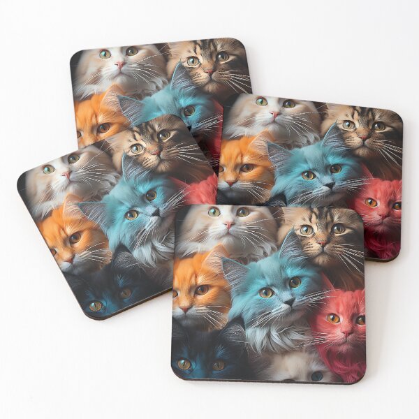 Item preview, Cute Kawaii Adorable Cats - Surreal Vivid Colored Sweet Cats 21 designed and sold by MadeByRobots.