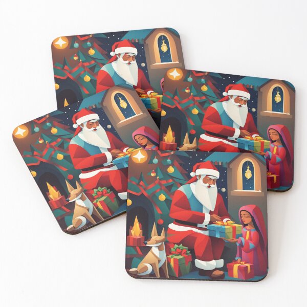 Item preview, Santa with Gifts for the Indian Village Kid designed and sold by Owl-o-the-wisp.