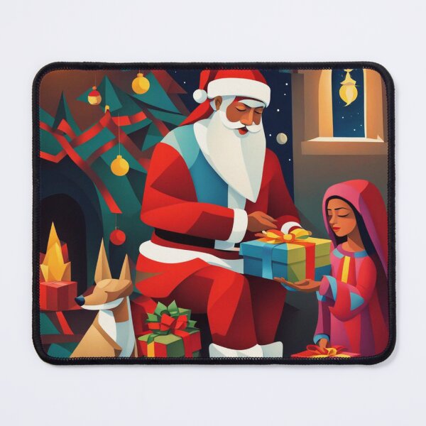 Item preview, Santa with Gifts for the Indian Village Kid designed and sold by Owl-o-the-wisp.