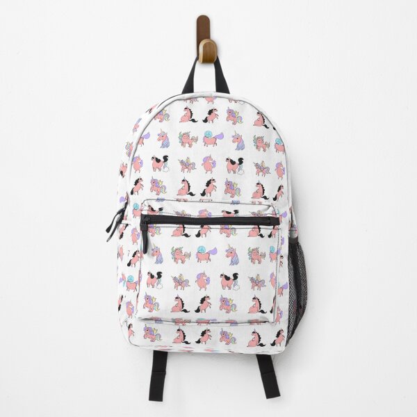 Item preview, beautiful pink unicorns in different positions designed and sold by huape.