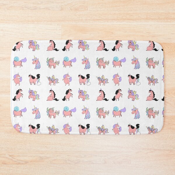 Item preview, beautiful pink unicorns in different positions designed and sold by huape.