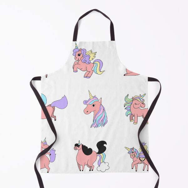 Item preview, beautiful pink unicorns in different positions designed and sold by huape.