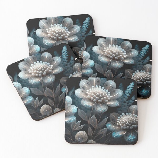 Item preview, Futuristic Flowers Sky Blue designed and sold by Lelijo.