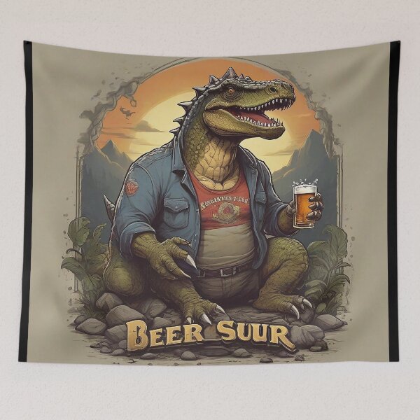 Item preview, Dinosaure and Beer Extravaganza: Unique Designs for Dino Enthusiasts and Brew Lovers! designed and sold by Fafa ND.