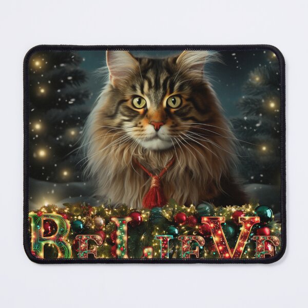 Item preview, Meowy Christmas: Maine Coon Cat designed and sold by Fantasy Masterpiece.