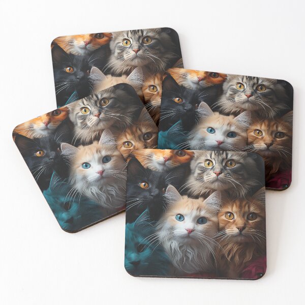 Item preview, Cute Sweet Kawaii Adorable Cats - Surreal Vivid Colored Sweet Cats 22 designed and sold by MadeByRobots.