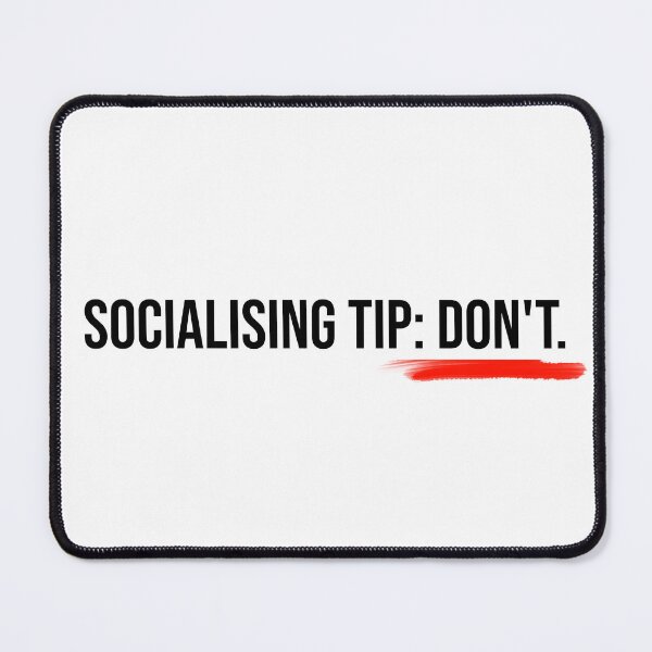 Item preview, Socialising Tips Black Text designed and sold by digifun.