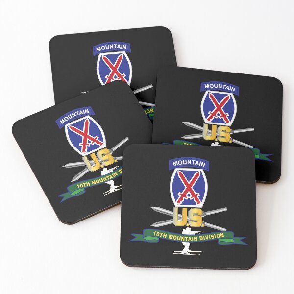 Item preview, Army - 10th Mountain Division - SSI w Ski Branch - Ribbon X 300 designed and sold by Military Insignia Products.