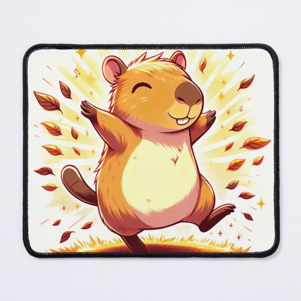 Item preview, "Whimsical Capybara Anime Dance: Joyful Leaf Village Choreography in Warm Lighting" designed and sold by Huycao211.