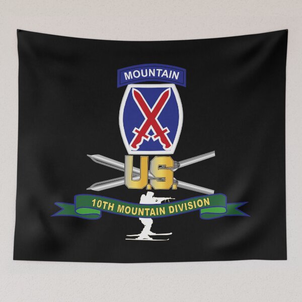 Item preview, Army - 10th Mountain Division - SSI w Ski Branch - Ribbon X 300 designed and sold by Military Insignia Products.