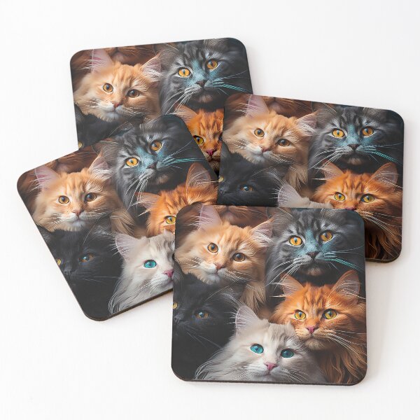 Item preview, Adorable Cute Sweet Kawaii Cats - Surreal Vivid Colored Sweet Cats 23 designed and sold by MadeByRobots.