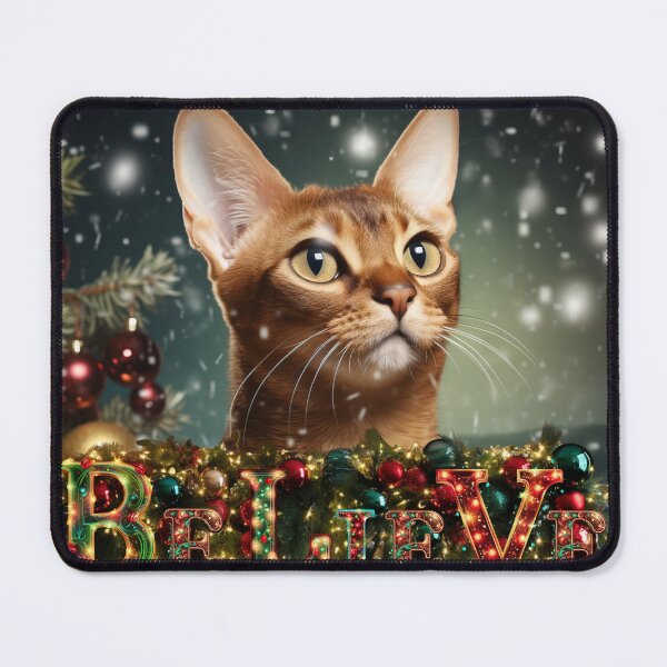 Item preview, Meowy Christmas: Christmas Abyssinian Cat designed and sold by Fantasy Masterpiece.